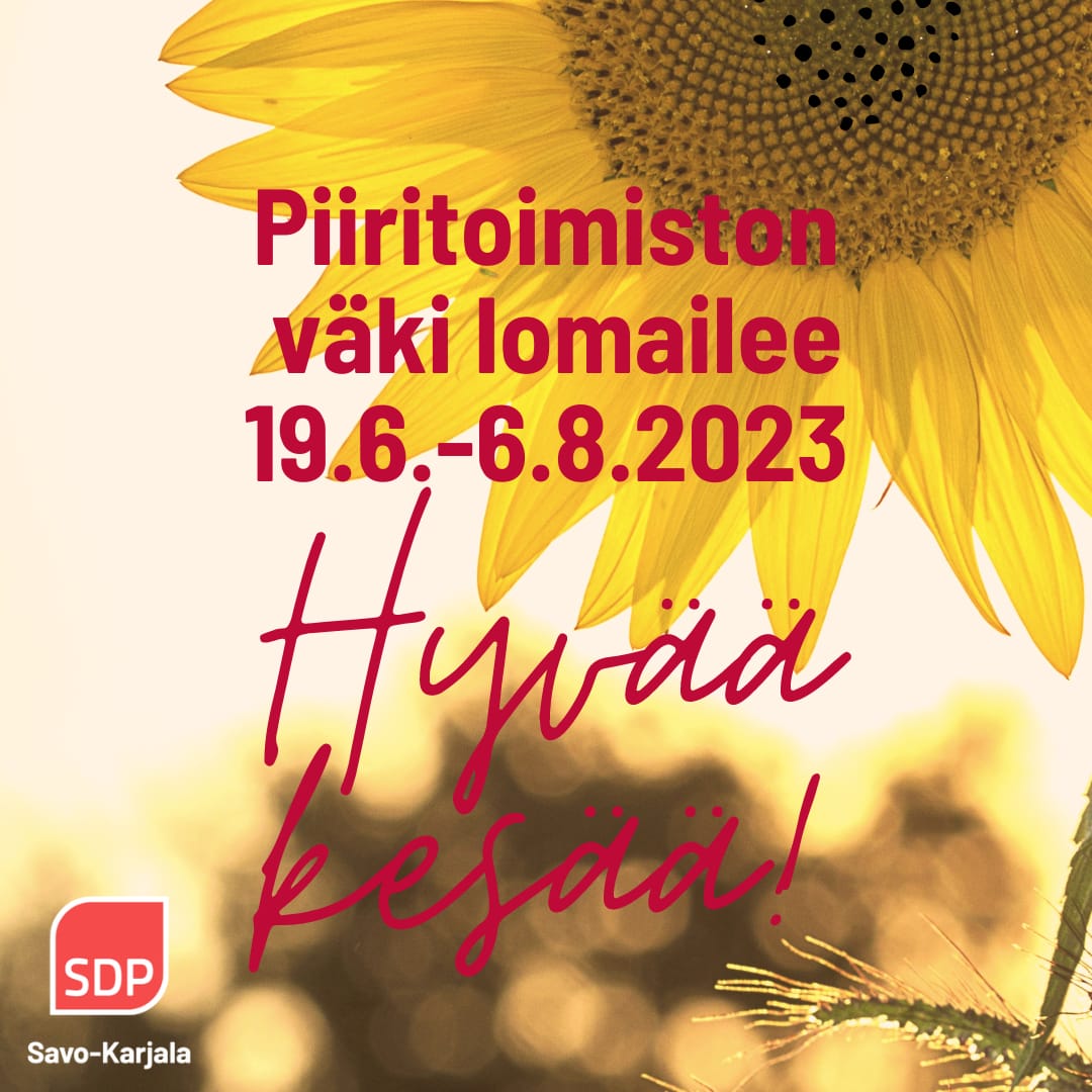 Piiritoimiston väki lomailee