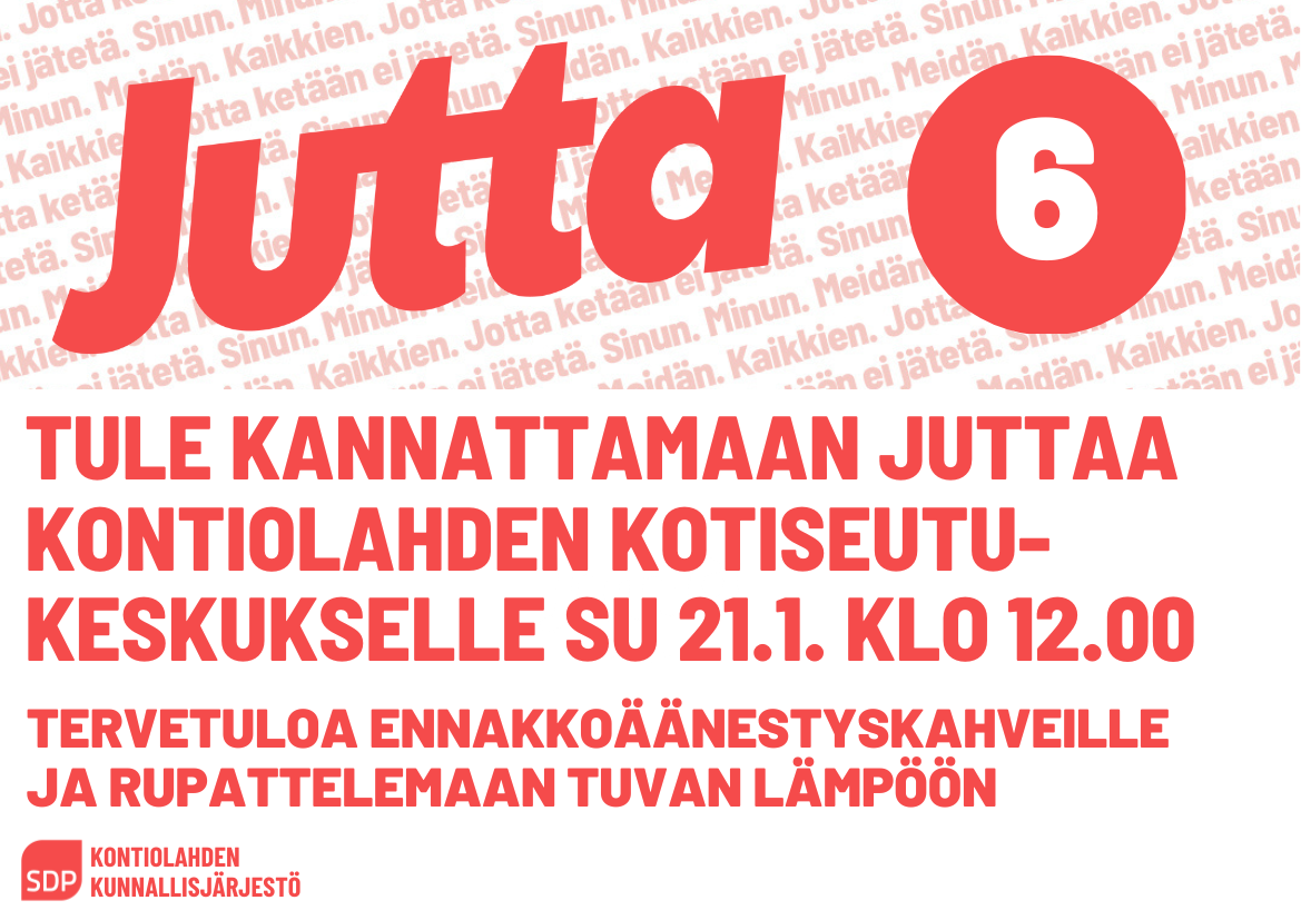 Ennakkoäänestyskahvit Kontiolahdella 21.1.