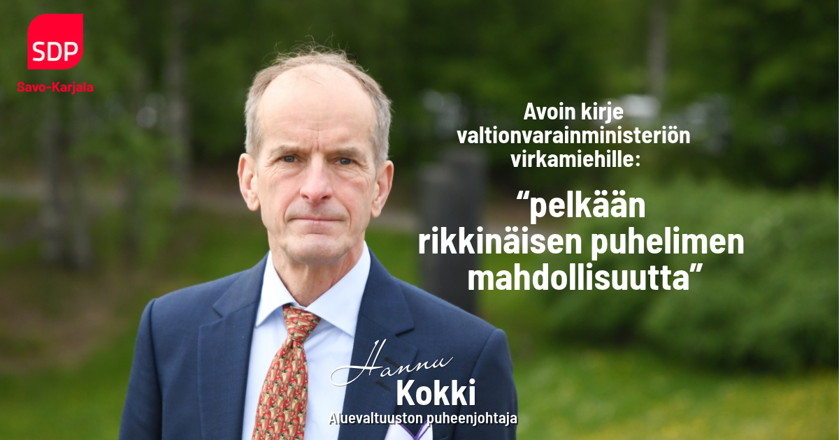 Avoin kirje valtiovarainministeriön Juha Majaselle