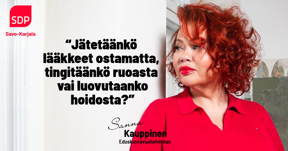 Kenellä Suomessa on varaa sairastaa?
